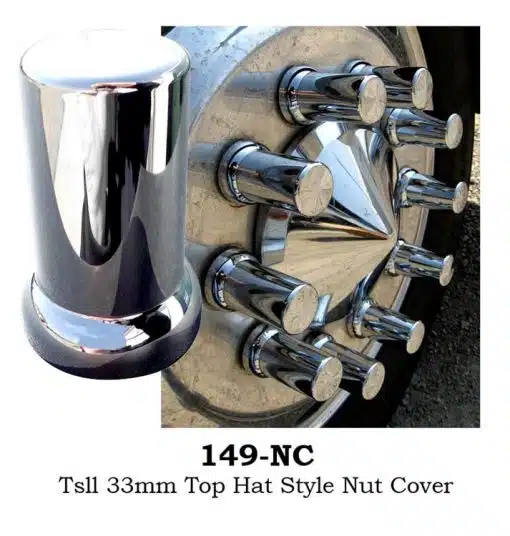 33mm Plastic Tall Tower Push On Lugnut Cover
