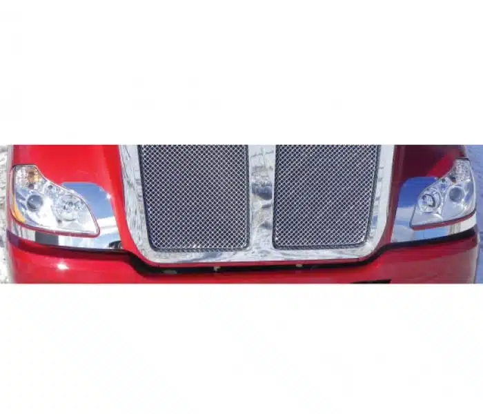 United Pacific Under Headlight Fender Guards – For Kenworth T800 Aerocab, Stainless Steel Pair