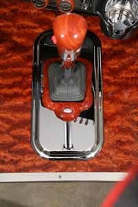 plate peterbilt chrome rosewood shift boot