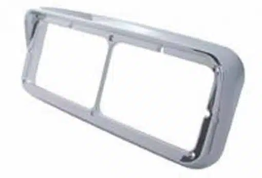 Chrome Dual Rectangle Headlight Bezel w/Visor