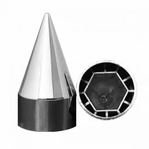 33mm Chrome Plastic Push On Spike Lugnut Cover