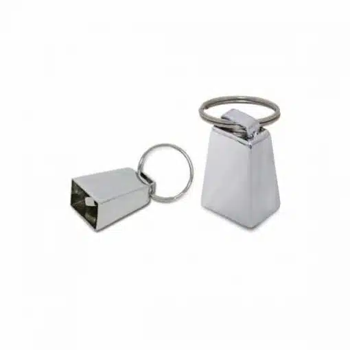 Chrome Mini Cowbell Keychain