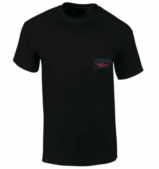 Adult Short Sleeve Neon 75 Chrome Shop Logo T-Shirt - Image 2