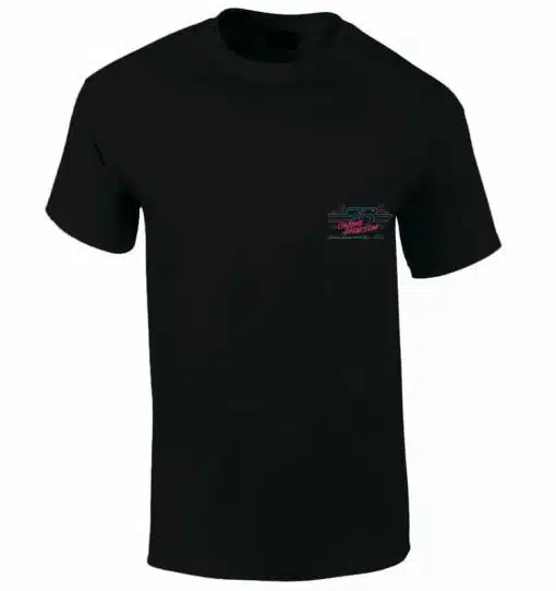 Adult Short Sleeve Neon 75 Chrome Shop Logo T-Shirt - Image 2