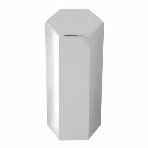 33mm 5" Chrome Plastic Hex Flat Top Lugnut Cover - Image 2