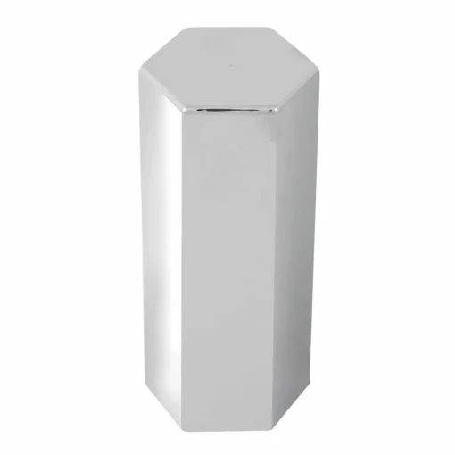 33mm 5" Chrome Plastic Hex Flat Top Lugnut Cover