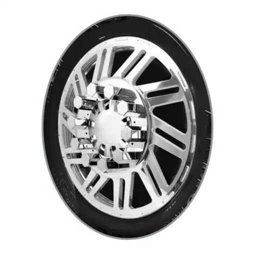 33mm 5" Chrome Plastic Hex Flat Top Lugnut Cover - Image 3