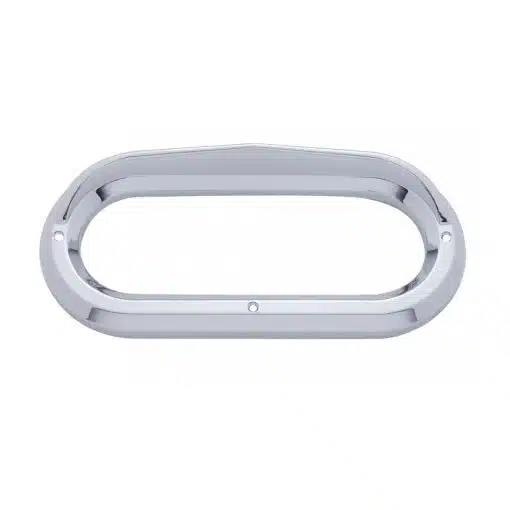 Oval Chrome Plastic Bezel w/Visor