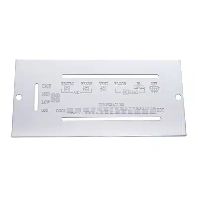 Peterbilt 1987-1995 Stainless AC Control Plate