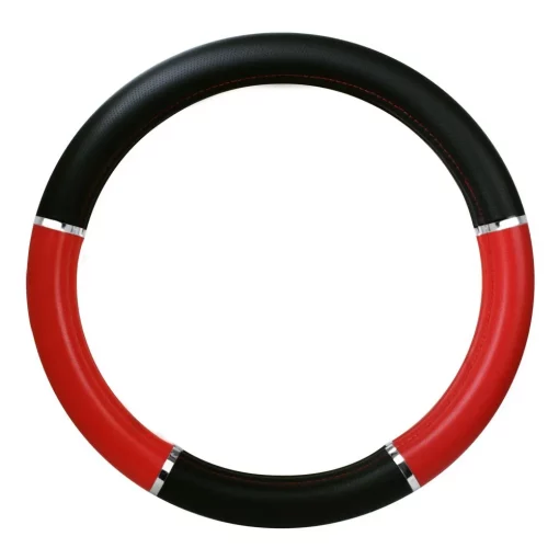 Heavy Duty 18" Steering Wheel Covers in Deluxe Accents Series Red