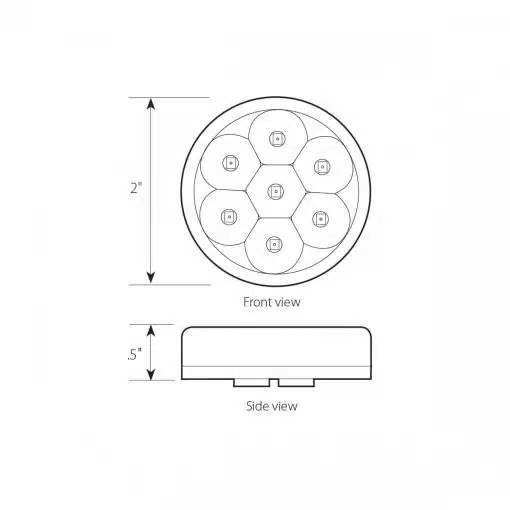 2" Pearl Low Profile LED Light - 7 Diodes - Image 7