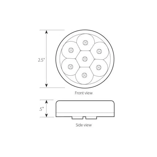 2.5" Pearl Low Profile LED Light - 7 Diodes - Image 9