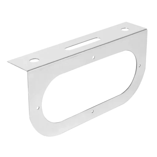 Chrome Oval Light Bracket - 1 Hole