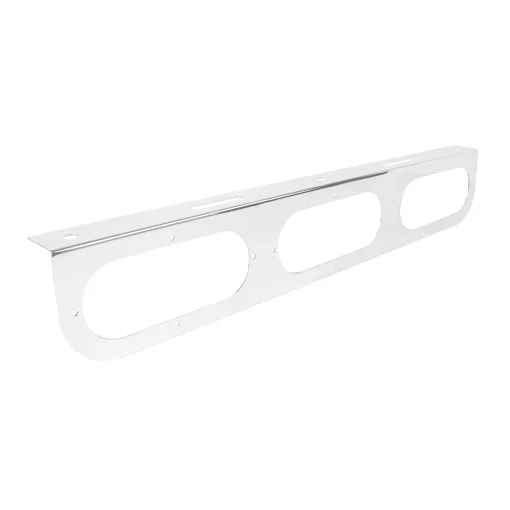Chrome Oval Light Bracket - 3 Holes