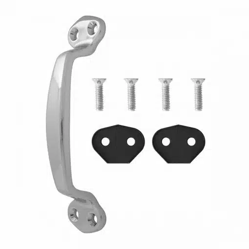 Chrome Grab Handle With Hardware