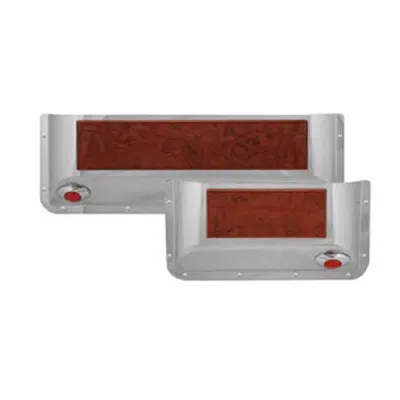 Peterbilt 2005 & Older Rosewood Door Pockets with Light