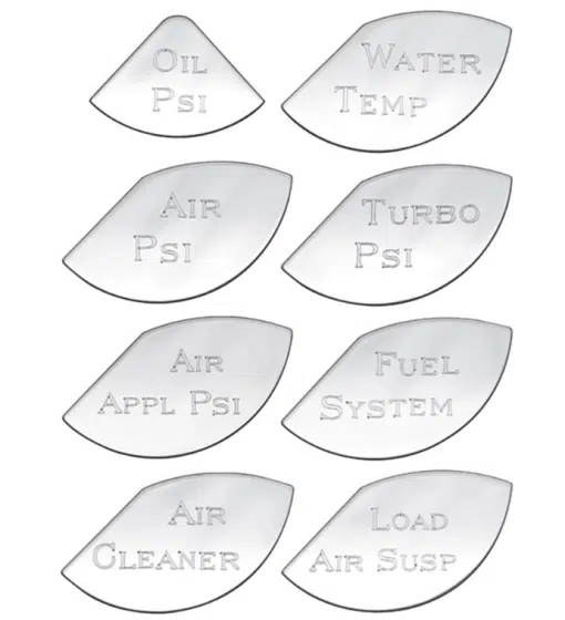 Kenworth 8pc Gauge Emblem Kits