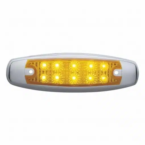 Peterbilt  10 LED Reflector Rectangular Clearance Marker Amber or Red