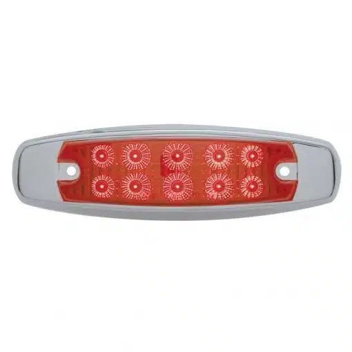Peterbilt  10 LED Reflector Rectangular Clearance Marker Amber or Red - Image 2