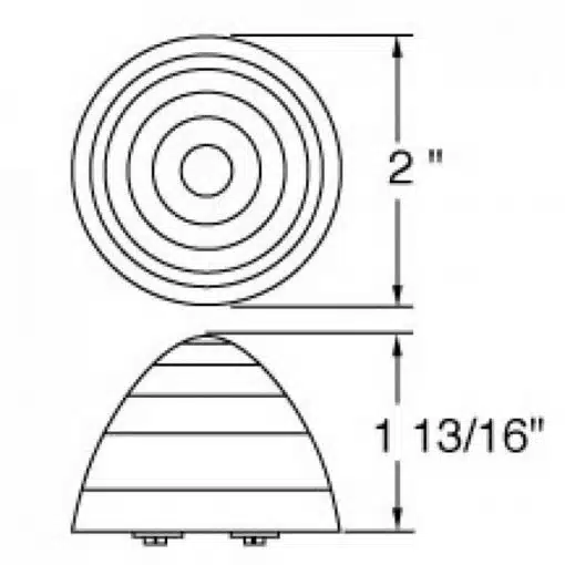 2" Beehive Clearance Marker LED Light - 9 Diodes - Image 8