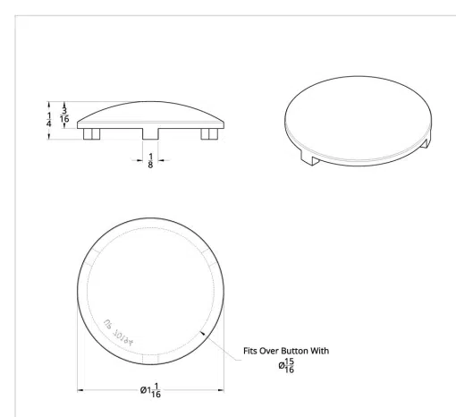 Chrome Kenworth Upholstery Button Cover - 10 pack - Image 4