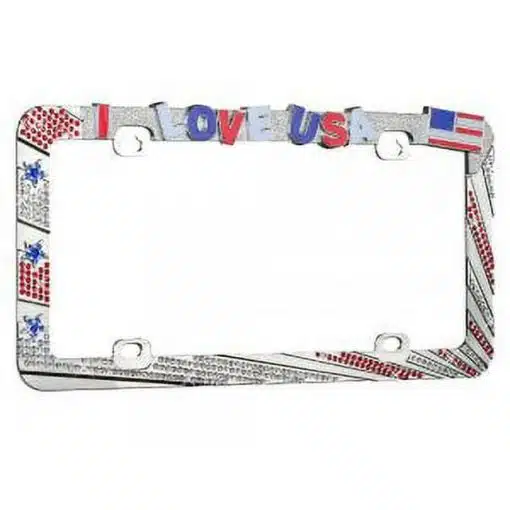 I Love USA Blue n Red Tag Frame