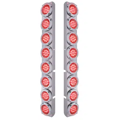 Peterbilt Stainless Rear Air Cleaner Bracket with 8 2" Lights