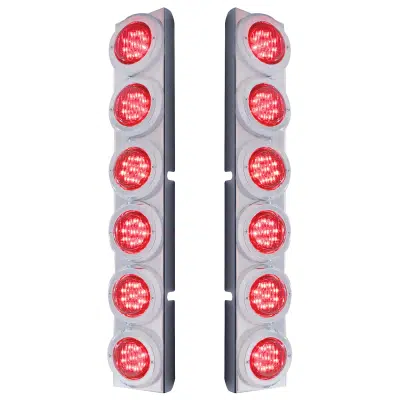 Peterbilt Stainless Rear Air Cleaner Bracket with 6 2" Lights