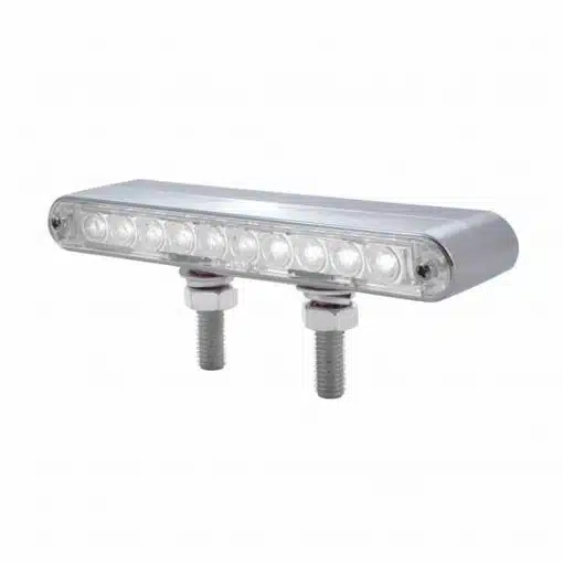 10 LED 6 1/2" Double Face Light Bar - Clear Amber & Clear Red