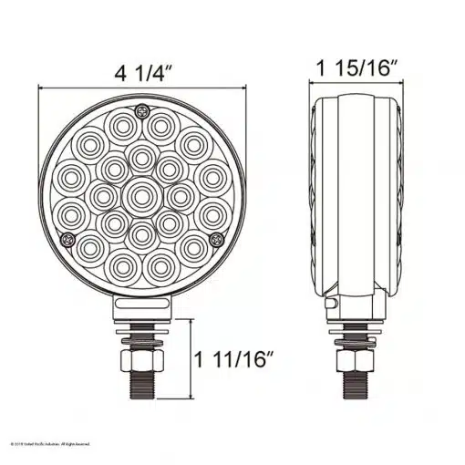 42 LED Double Face Turn Signal Light - Amber & Red LED/Clear Lens - Image 3