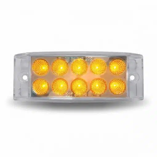 2" x 6" Dual Revolution Amber Marker to Blue Auxiliary LED Trailer Light