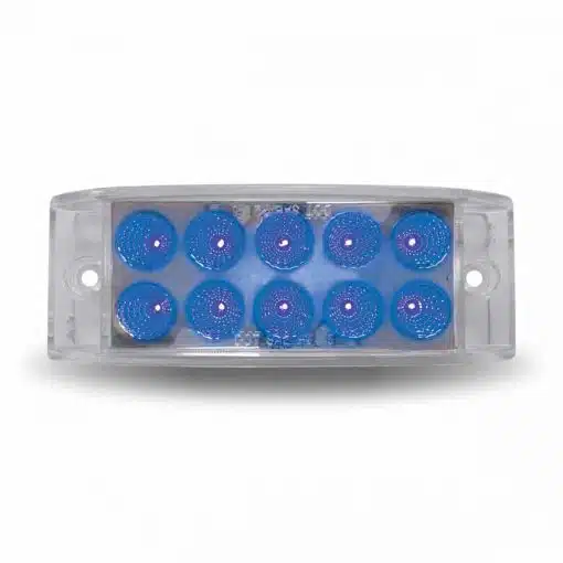 2" x 6" Dual Revolution Amber Marker to Blue Auxiliary LED Trailer Light - Image 2