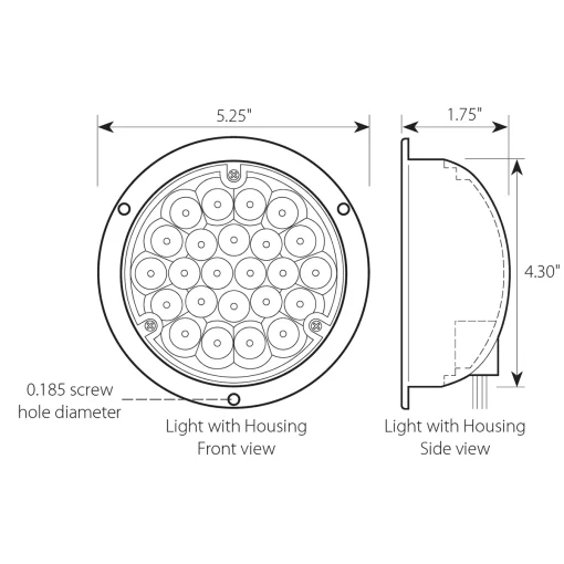 4″ Deep Dish Green Pearl LED Light with Recessed Housing – 24 Diodes - Image 4