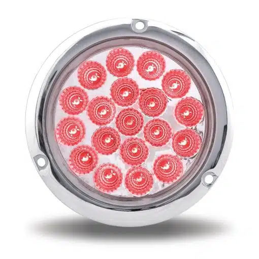 4" Dual Revolution Red to White Deep Dish LED Light - 19 Diodes