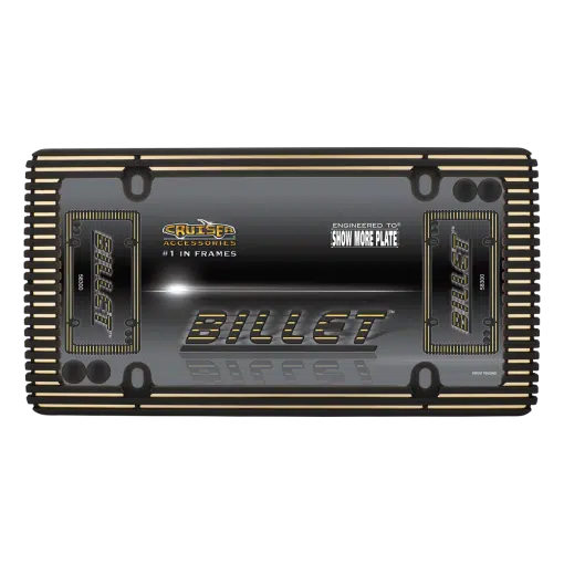 Billet Black & Gold Tag Frame