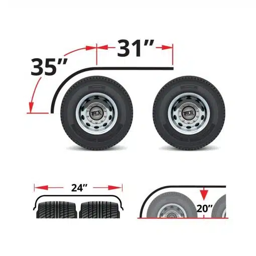 66" Standard Half Fenders with Flange (14 Ga.) - For 43.5" or 46.5" O.D Tires - Image 2