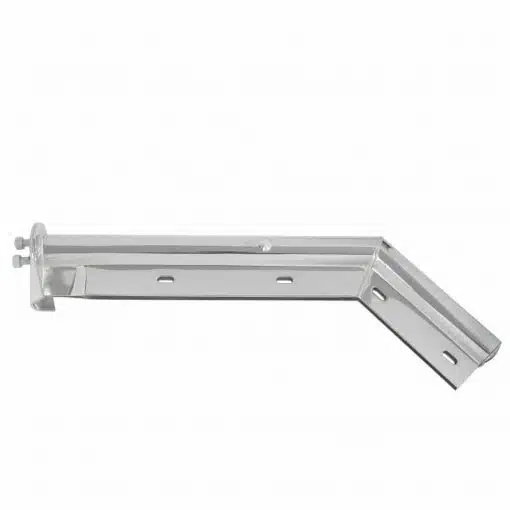 28" Chrome 45 Degree Angled Mud Flap Hanger - 1 1/8" Bolt Pattern