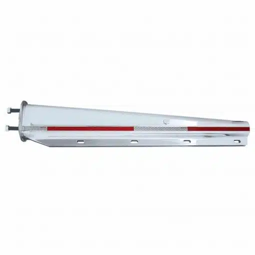 30" Chrome Heavy Duty Mud Flap Hanger w/ Reflector - 2 1/2" Bolt Pattern