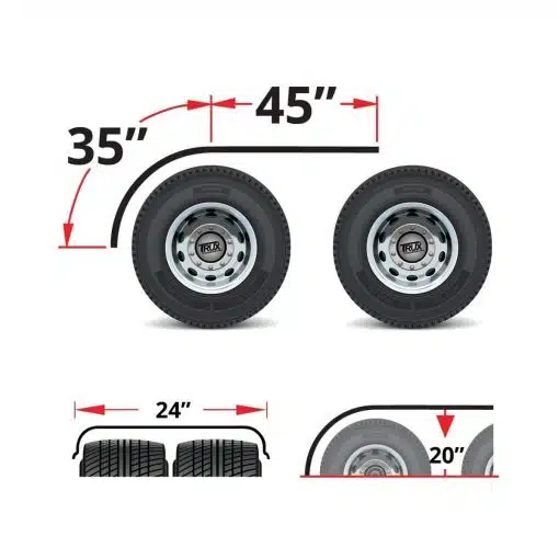 80" Standard Half Fenders with Flange (16 Ga.) - For 43.5" or 46.5" O.D Tires - Image 2