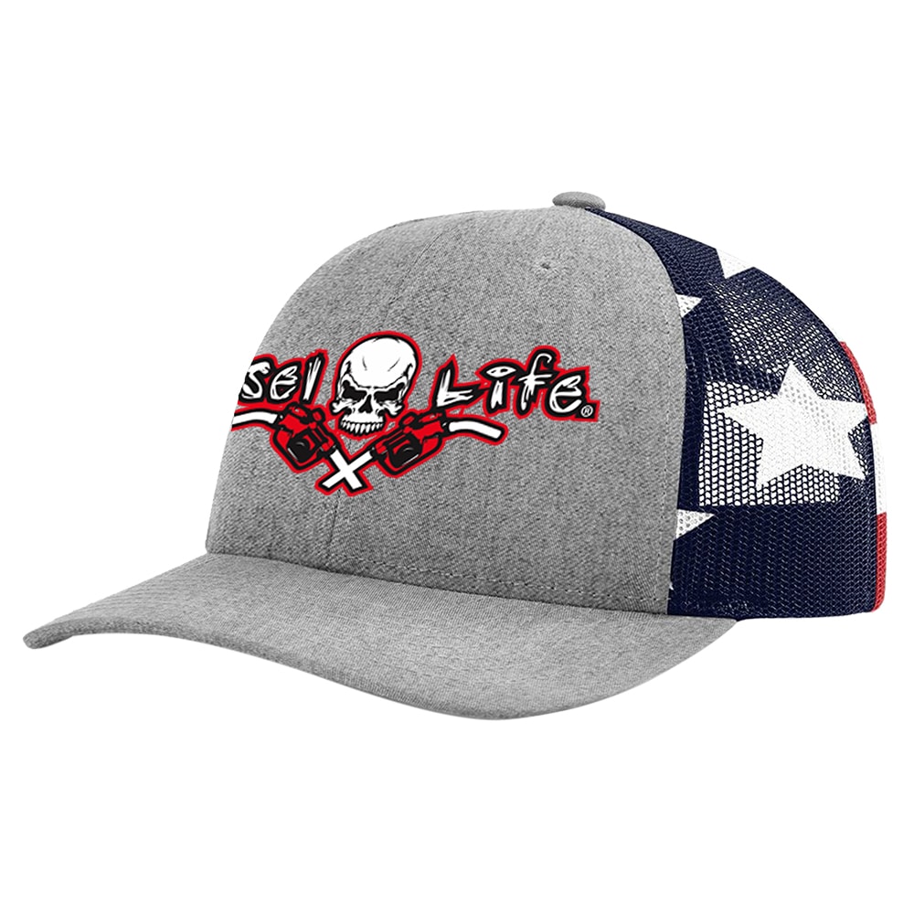 Stars and Stripes Skull Life Hat » Chrome Shop