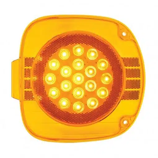 22 LED Freightliner Turn Signal Light - Amber LED/Amber Lens