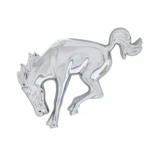 Chrome Plastic Bronco Horse