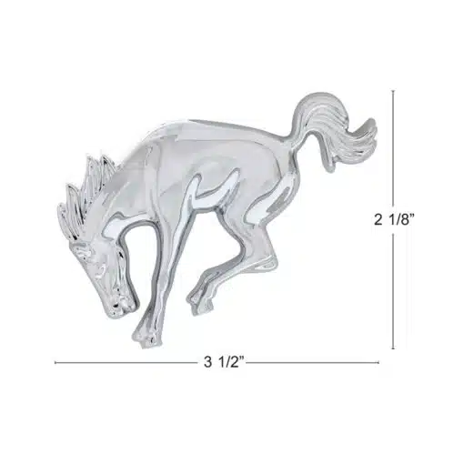Chrome Plastic Bronco Horse - Image 2