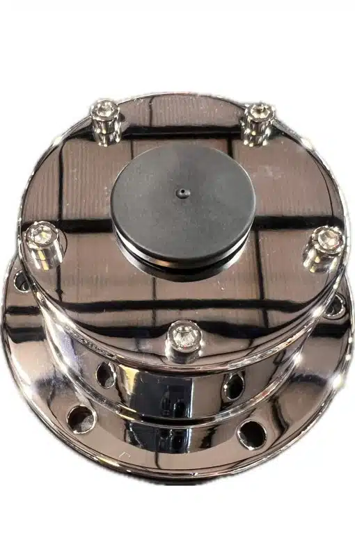 Chrome Plated Billet Aluminum Studded Custom Front Oil Cap Cover
