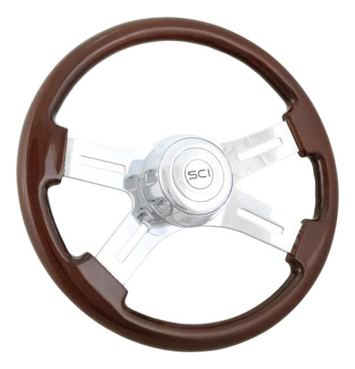 16" 4 Spoke Mahogany Wheel