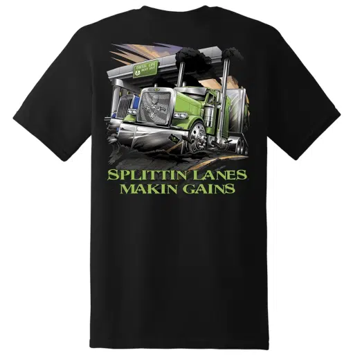 Splittin Lanes And Making Gains Short Sleeve T-Shirt
