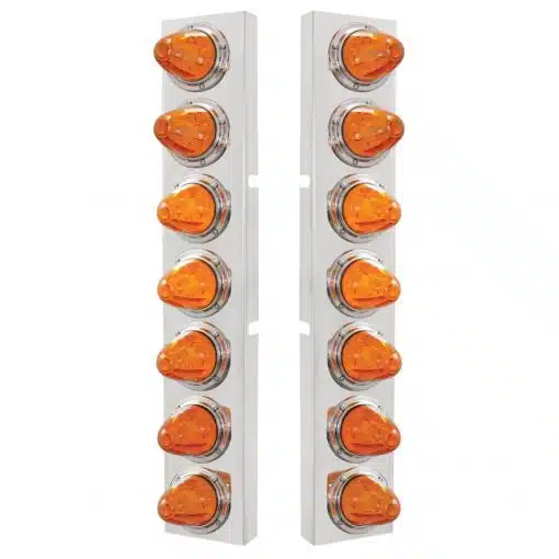 Kenworth Air Cleaner Front with  14 Watermelon LED Lights