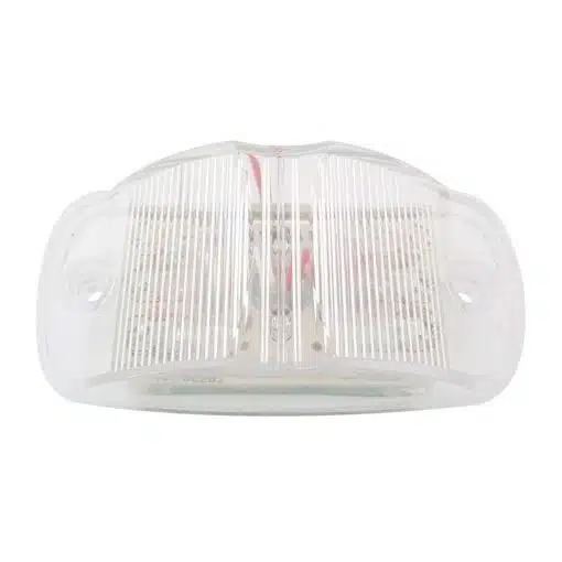 Rectangular Camel Back Wide Angle Dual Function LED Light Clear / White