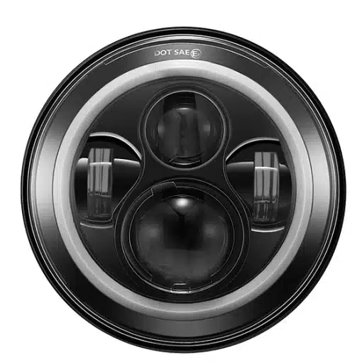 7" Headlight Round Black Projection LED H/L