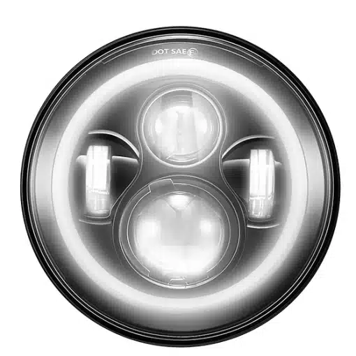 7" Headlight Round Black Projection LED H/L - Image 2